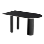LDF025 - Modern Rock Plate Dining Table with Cylindrical Legs image 3