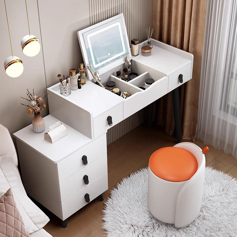 DR020 - Vanity Dressing Table with Flip-top Mirror & Storage Drawers image 0