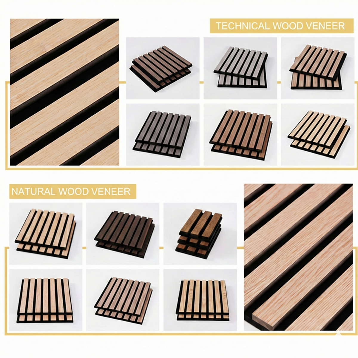 WAP006 - Sound Absorbing Decorative Acoustic Slat Wall Panels image 3