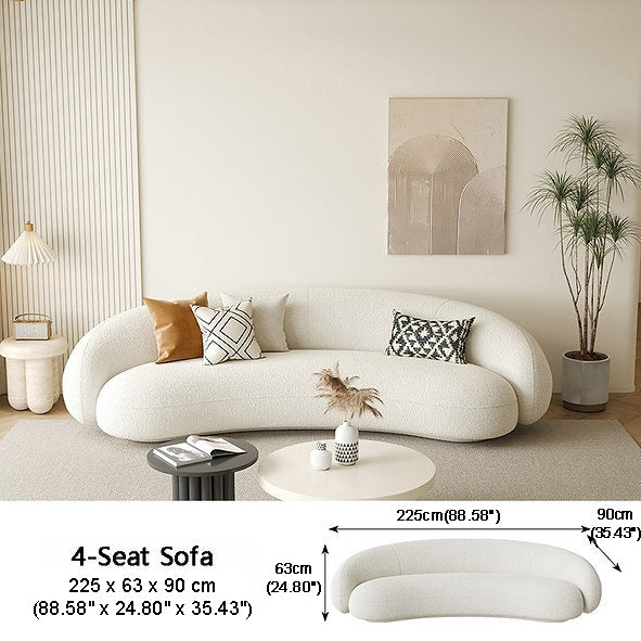 SOB033 - Trendy Minimalist Cloud Curve Sofa image 7