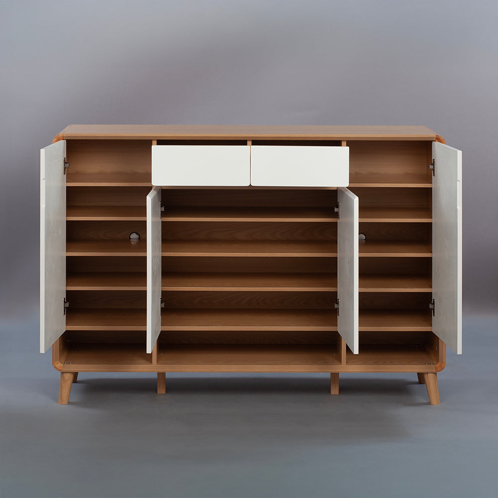 SOCE049 - Nordic Wood Door Entry Shoe Cabinet image 10