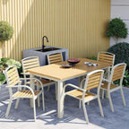 ODS007 - Outdoor Wood-Plastic Patio Table and Chair image 1