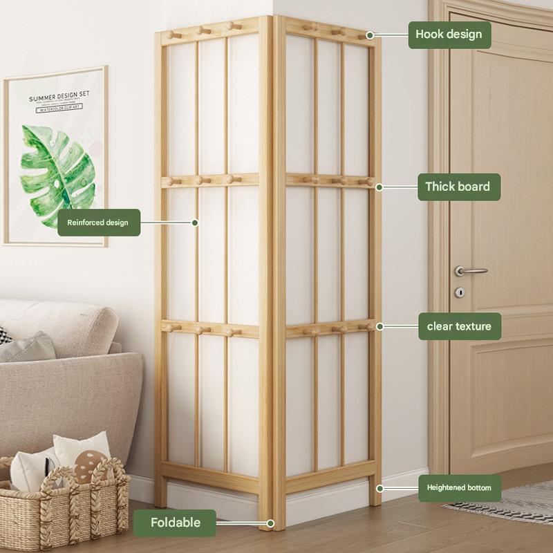WH014 - Corner clothes rack, solid wood, space-saving for bedroom entryway image 4