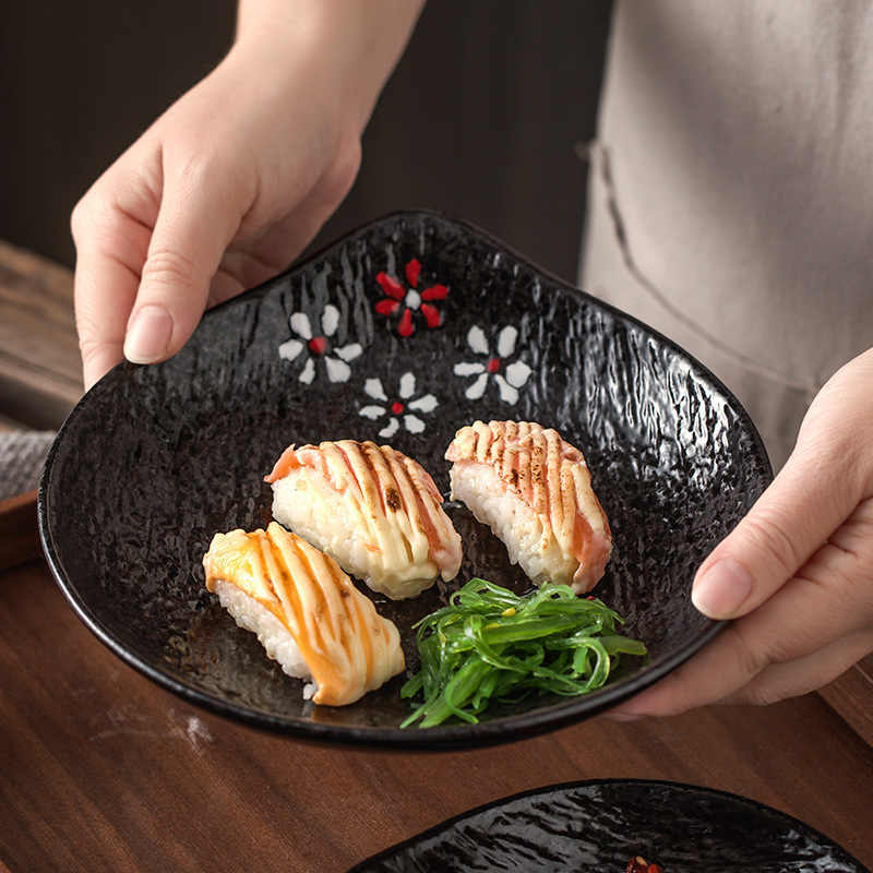 DISH010 - Japanese Style Ceramic Salad Plate Dessert Plate image 2