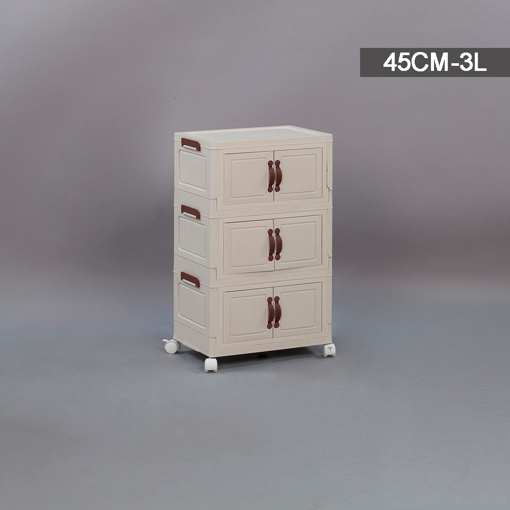 BS026 - Installation-Free Solid Color Multi-Layer Storage Cabinet image 5