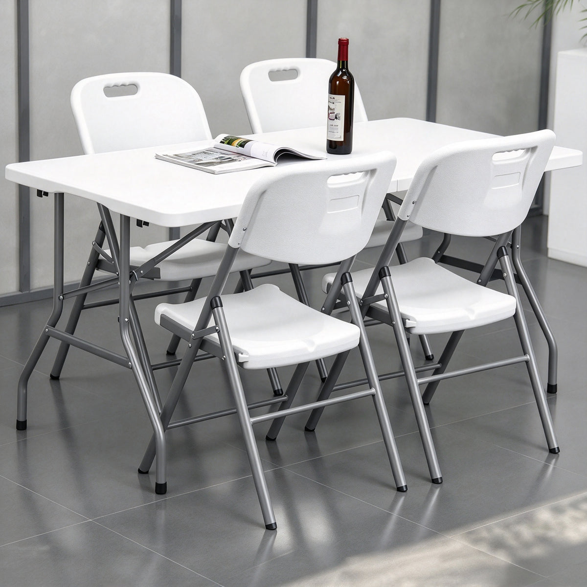 ODS008 - Reinforced Portable Folding Table | Indoor & Outdoor Event White Table
