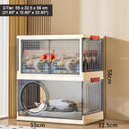 BS043 - Multifunctional Cozy Cat House with Storage Cabinet image 7