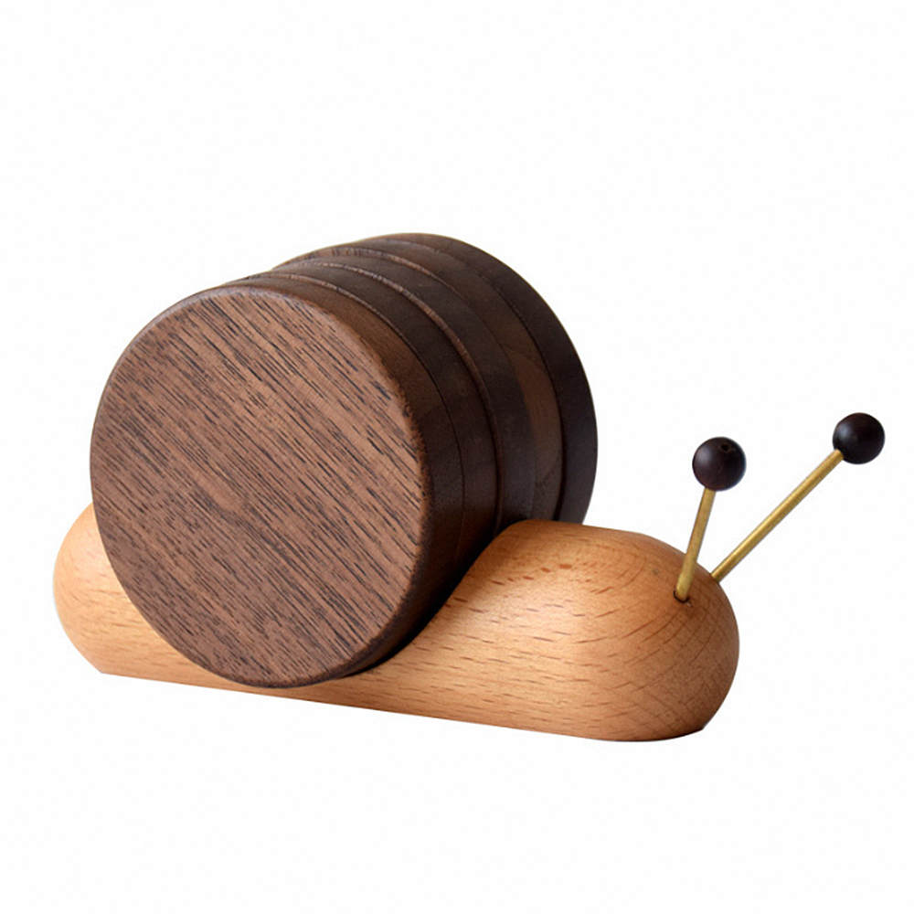 TYP-425 - Snail-Shaped Cup Coaster Tray – Creative Desk Tea Coaster image 2