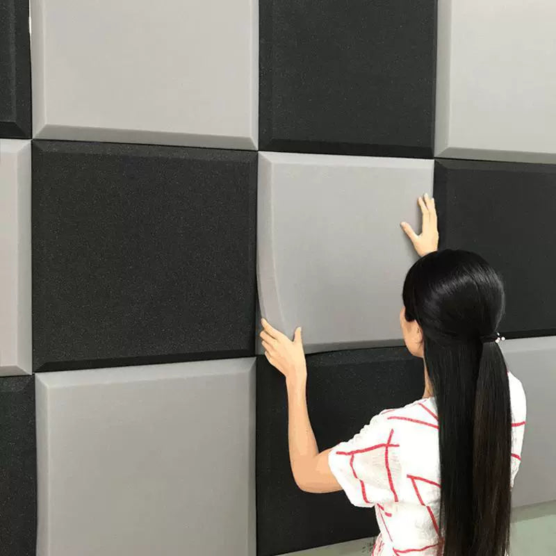 WAP008 - Square Self-Adhesive Acoustic Foam Panels – Sound Absorbing Wall Tiles image 0