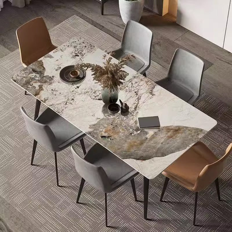 LDF018 - Italian Light Luxury Designer Rock Plate Dinning Table image 1