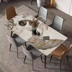 LDF018 - Italian Light Luxury Designer Rock Plate Dinning Table image 1