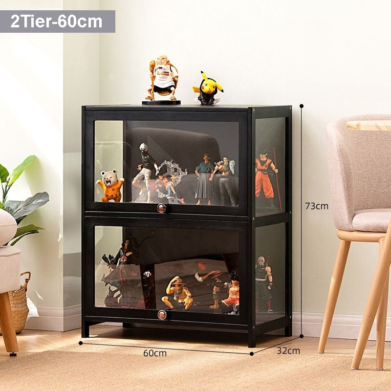 BS013 Bamwood Simple Modern Home Transparent Display Case image 1