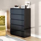 CBD027 - Elegant Drawer Dresser in Black | Modern Deep Storage Chest for Bedroom image 0