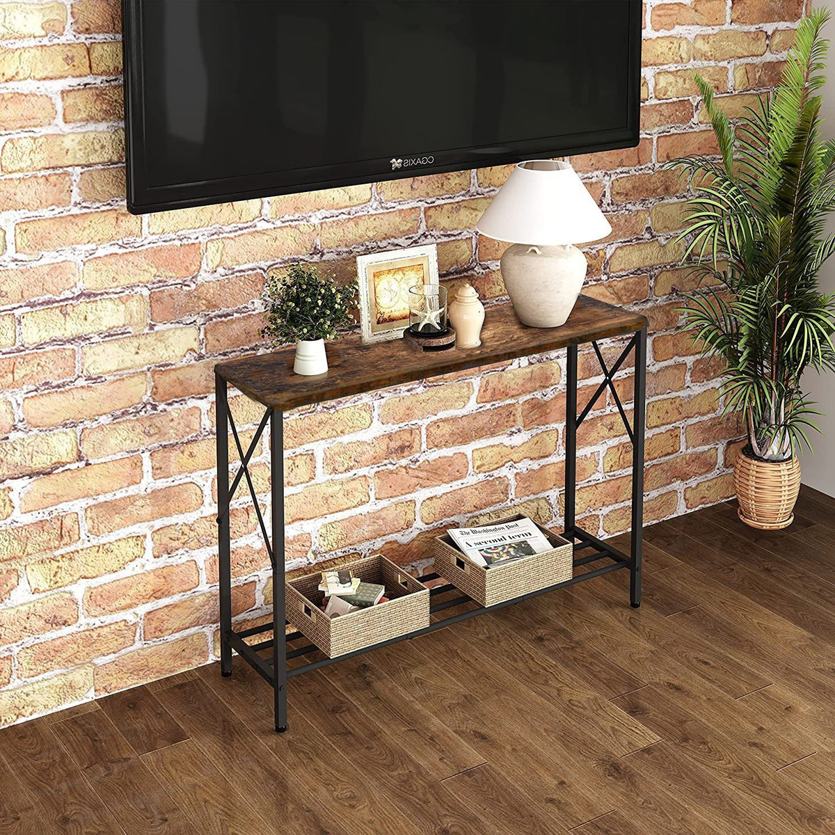 EDB042 - 41.9" Narrow Console Table with Metal Frame image 2