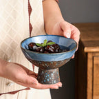 BOWL006 - Vintage Ceramic Pedestal Dessert & Snack Bowl image 3