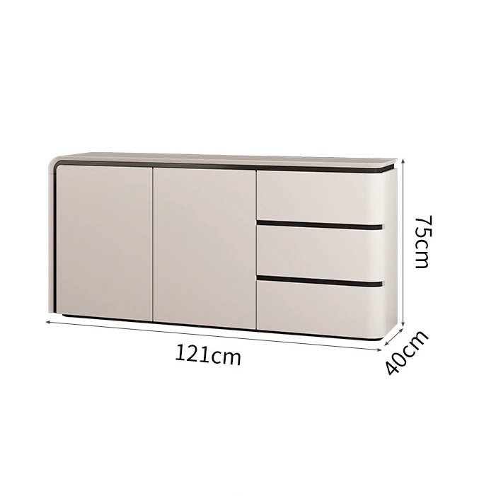 WCK018 - Modern Light-Luxury Lacquered Sideboard Cabinet with Drawers image 4