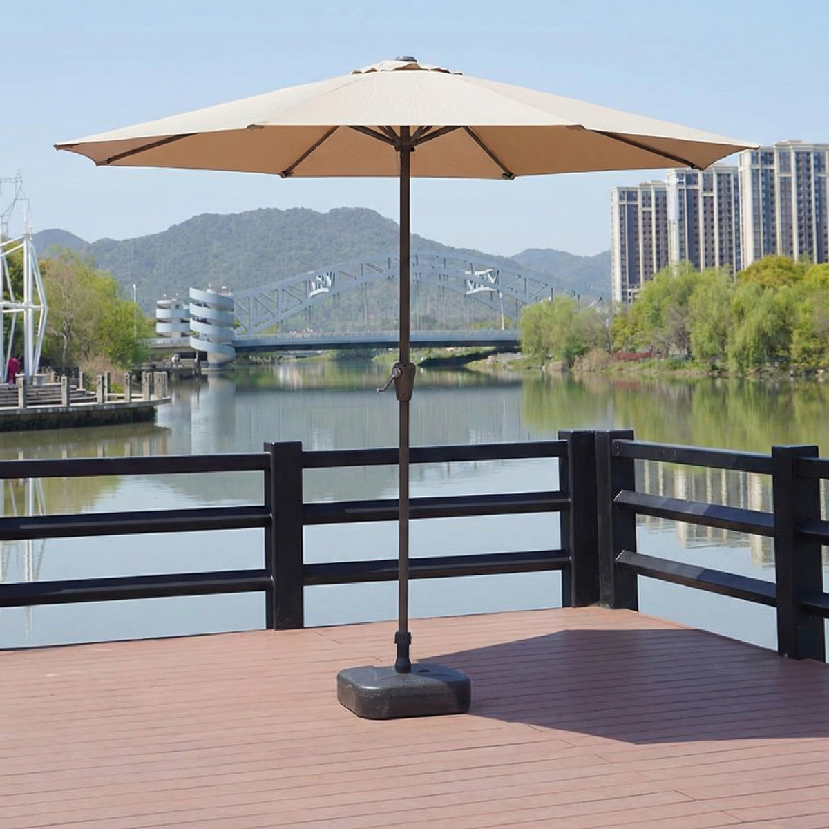 ODS005 - Outdoor Patio Dining Table, Chair & Umbrella image 3