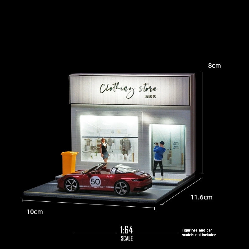TOY001 - Lighted Miniature Street Scene Model – Realistic Diorama Display Kit image 1