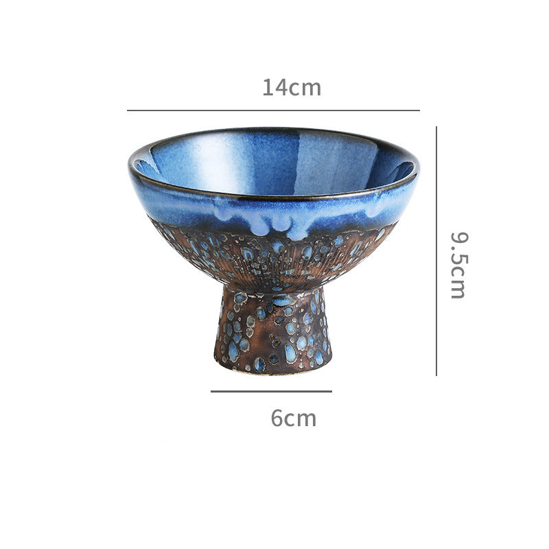BOWL006 - Vintage Ceramic Pedestal Dessert & Snack Bowl image 5