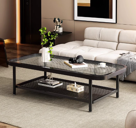 EDB017 - Glass Simple Creative Round Coffee Table image 1