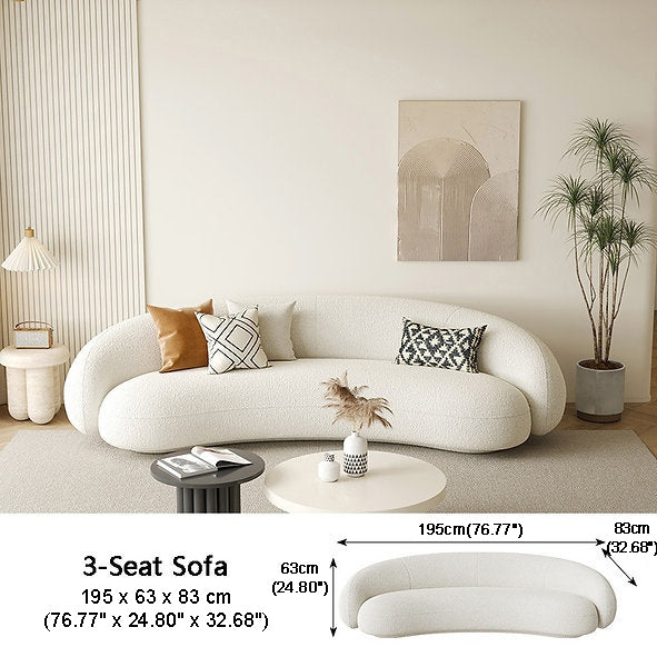 SOB033 - Trendy Minimalist Cloud Curve Sofa image 6