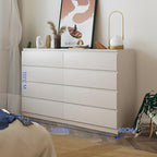 CBD030 - Elegant Multiple-Drawer White Dresser Modern Accent Storage image 3
