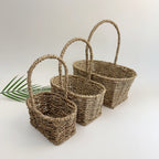 BAS006 - Handwoven Rattan-Style Basket with Handle image 2