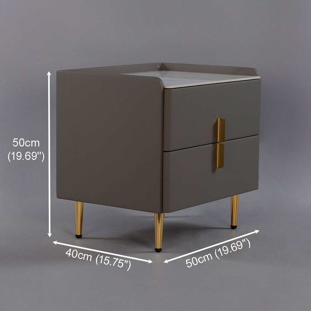 CBD023 - Ultra Narrow Solid Wood Bedside Cabinet with 2 Drawers image 5