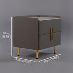 CBD023 - Ultra Narrow Solid Wood Bedside Cabinet with 2 Drawers image 5