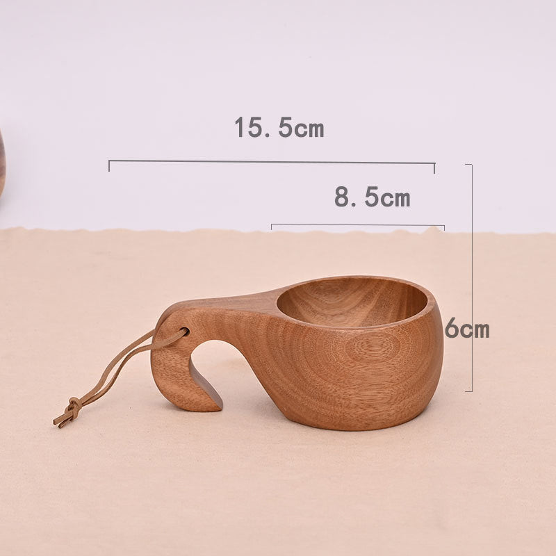 CUP005 - Wooden Creative Elephant Trunk Cup image 0