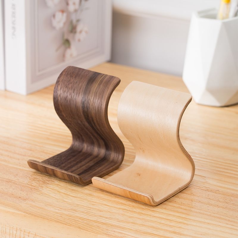 MD003 - Wooden Phone Stand – Minimalist Desktop Holder, Compact Creative Design image 1