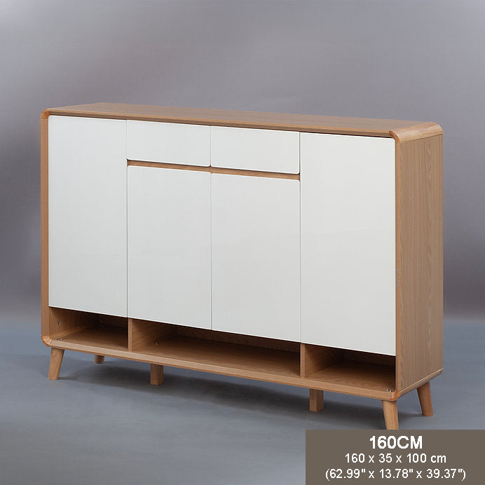 SOCE049 - Nordic Wood Door Entry Shoe Cabinet image 9