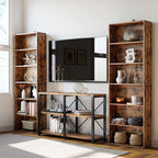 BS040 - 6 Tier Floating Shelves Industrial Wall Shelf image 0