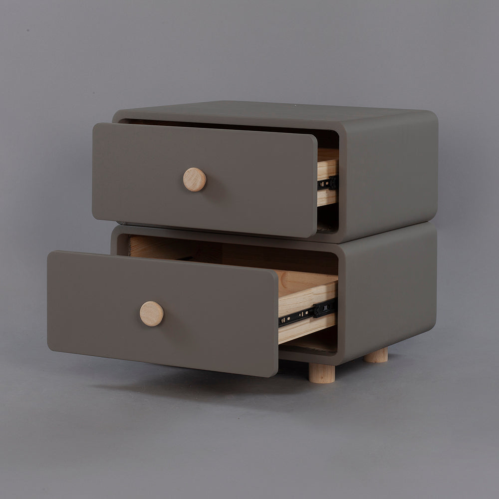 CBD020 - Cream Air Bedside Cabinet Nightstand with Two Storage image 8