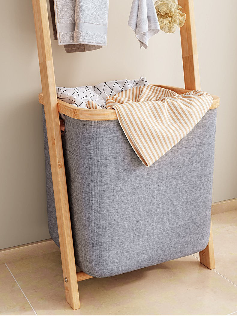 WS002 - Wall-leaning Laundry Hamper Storage Shelf image 2
