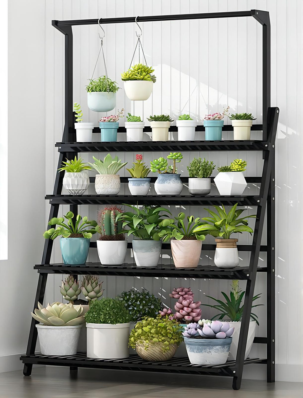 PS005 Bamwood Balcony Floor Stand Rack image 9