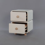 CBD020 - Cream Air Bedside Cabinet Nightstand with Two Storage image 6