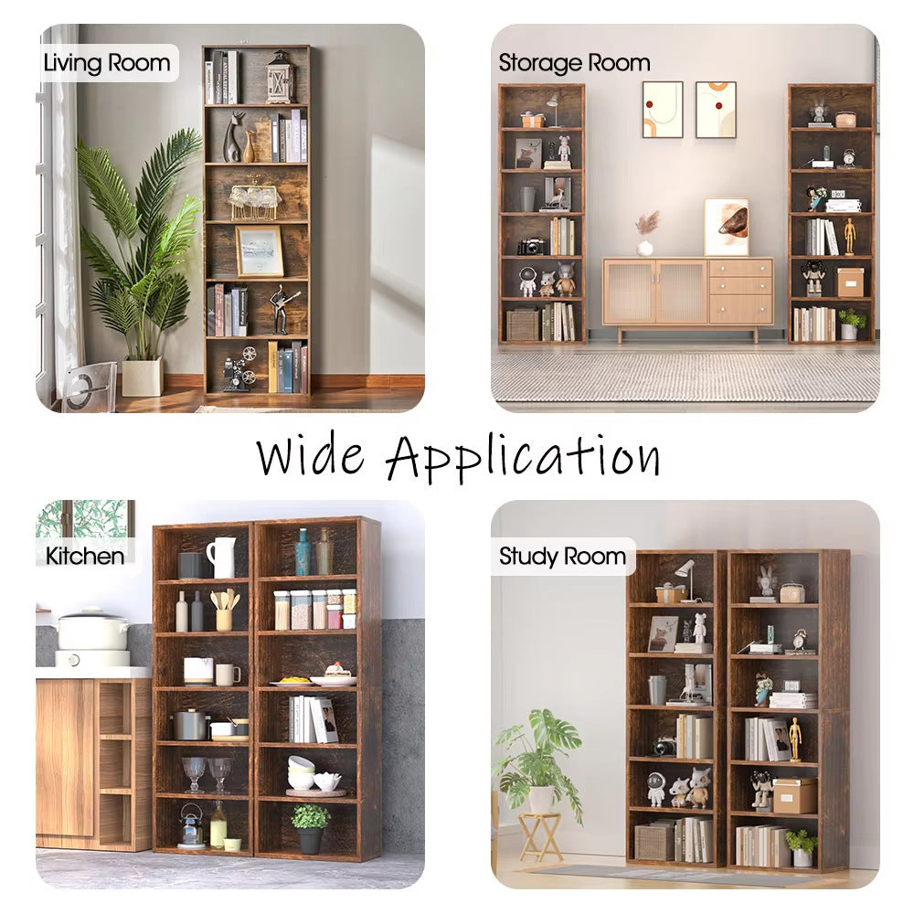 BS040 - 6 Tier Floating Shelves Industrial Wall Shelf image 4