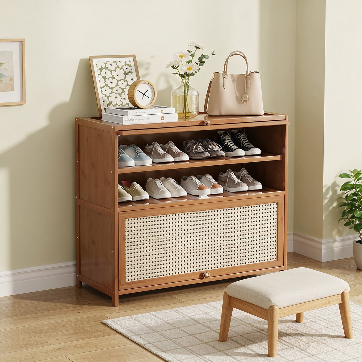 SOCE074 - BambooLoom Grand Entry Shoe Cabinet image 3