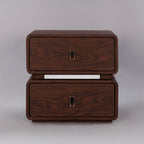 CBD026 - Solid Wood Bedside Table with Leather Wrap, Induction Light & Storage image 8