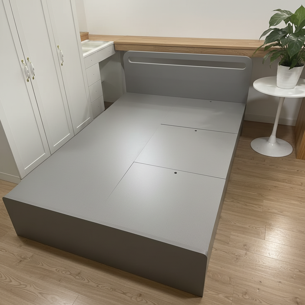 BD017 - Minimalist Storage Platform Bed with Drawers & Lift-Up Base image 4