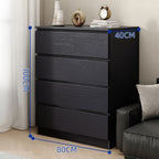 CBD027 - Elegant Drawer Dresser in Black | Modern Deep Storage Chest for Bedroom image 5