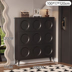 SOCE054 - Elegant French Cream 3 Flip-Down Doors Shoe Cabinet image 11