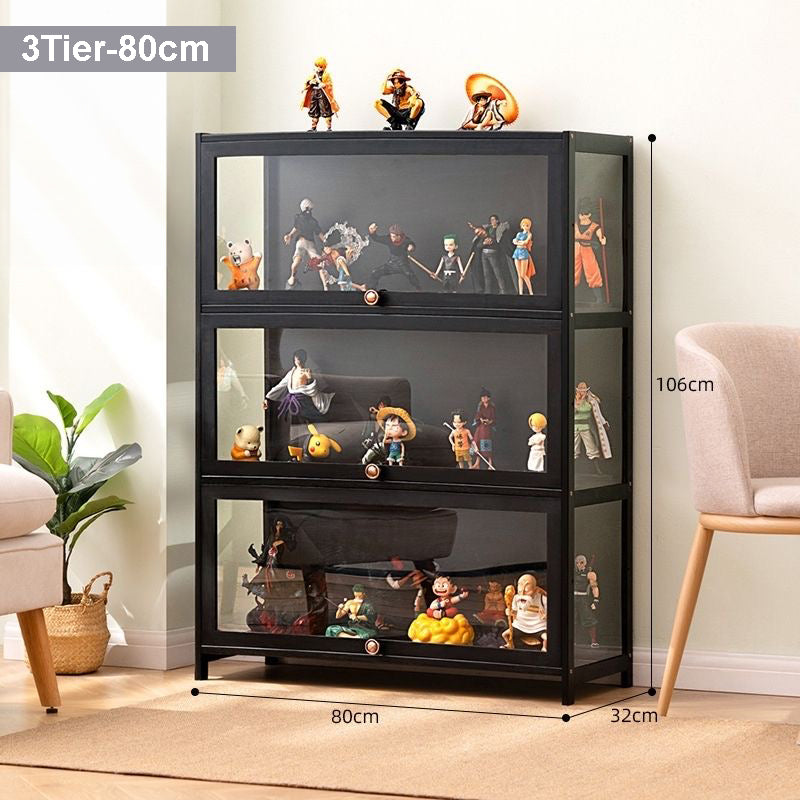 BS013 Bamwood Simple Modern Home Transparent Display Case image 4