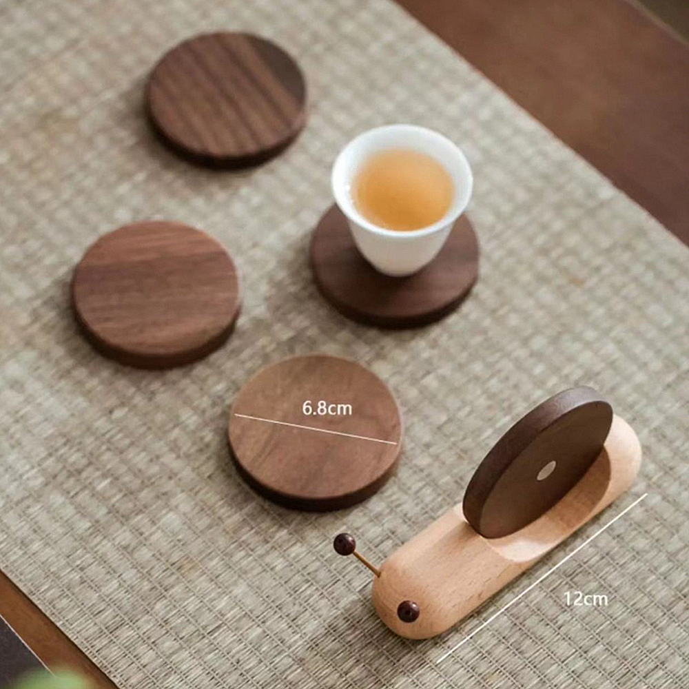 TYP-425 - Snail-Shaped Cup Coaster Tray – Creative Desk Tea Coaster image 1