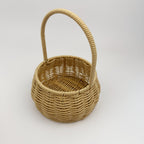 BAS001 - Handwoven Rattan-Style Basket with Handle image 1