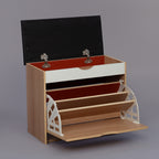 SOCE012 -  Craftsman Shoe Storage bench with Long Bench Seat image 3