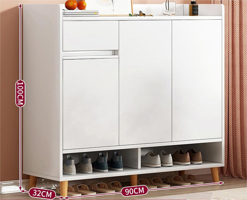 SOCE058 -  Craftsman Shoe Cabinet with Storage and Top Display Shelf image 6