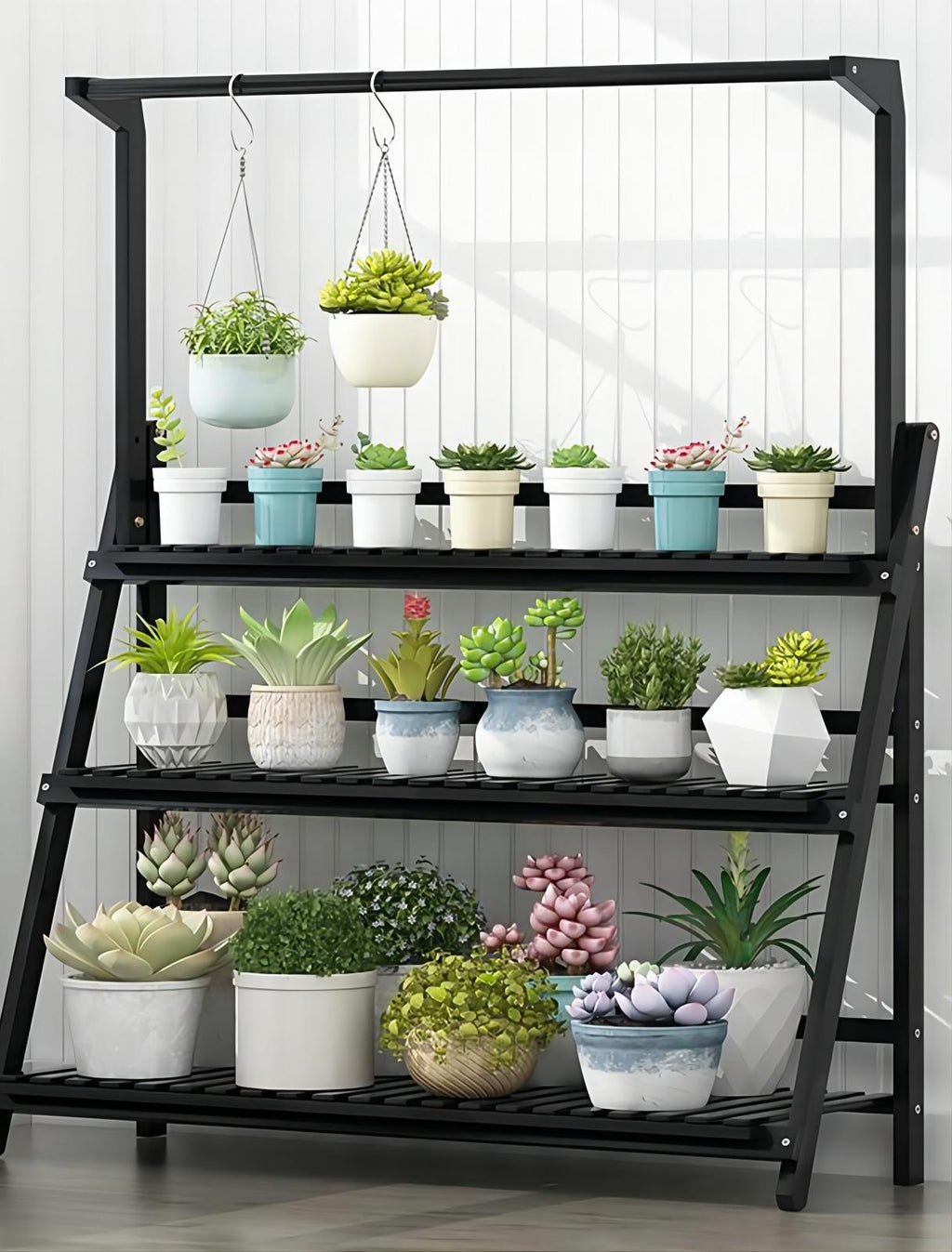 PS005 Bamwood Balcony Floor Stand Rack image 7