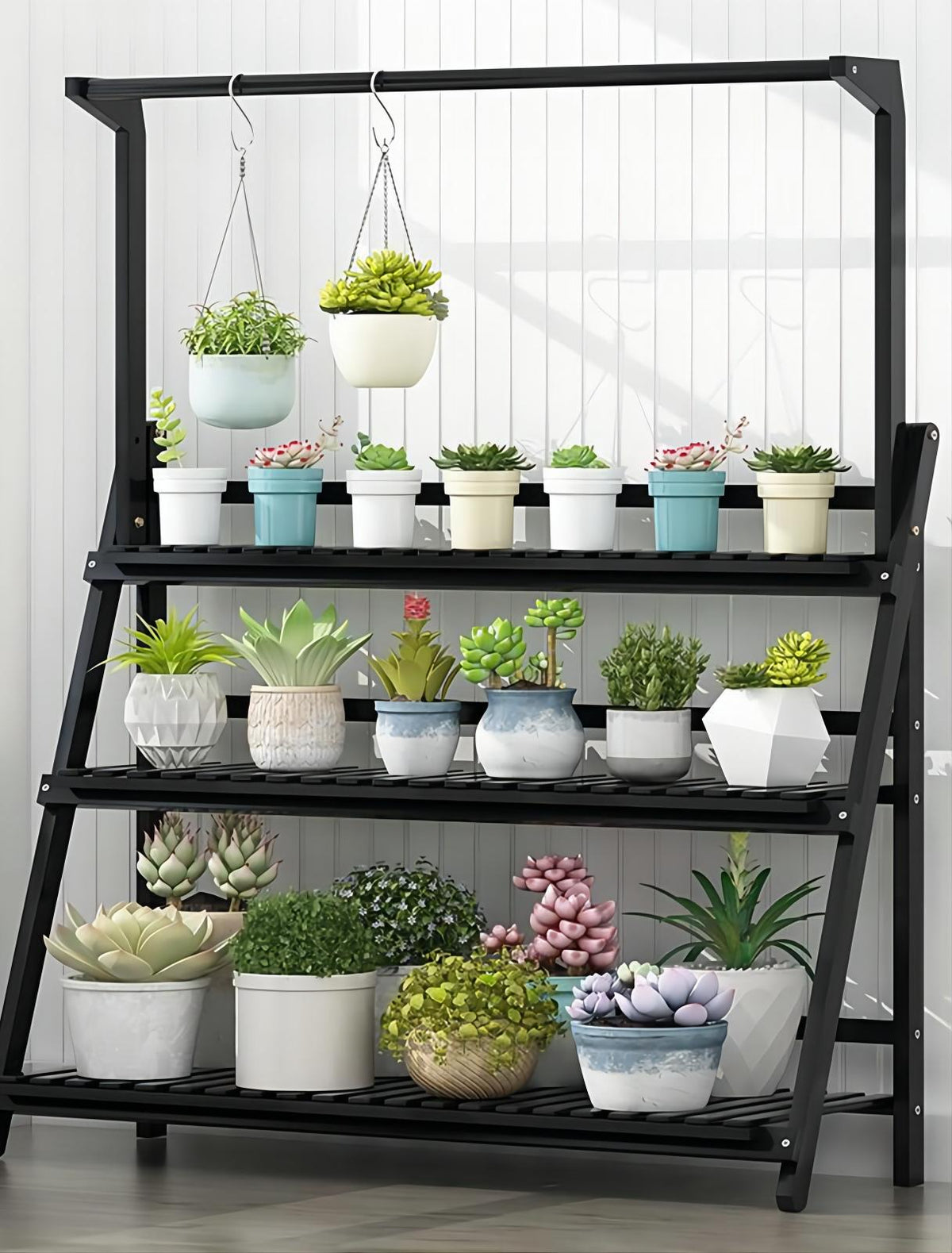 PS005 Bamwood Balcony Floor Stand Rack image 7